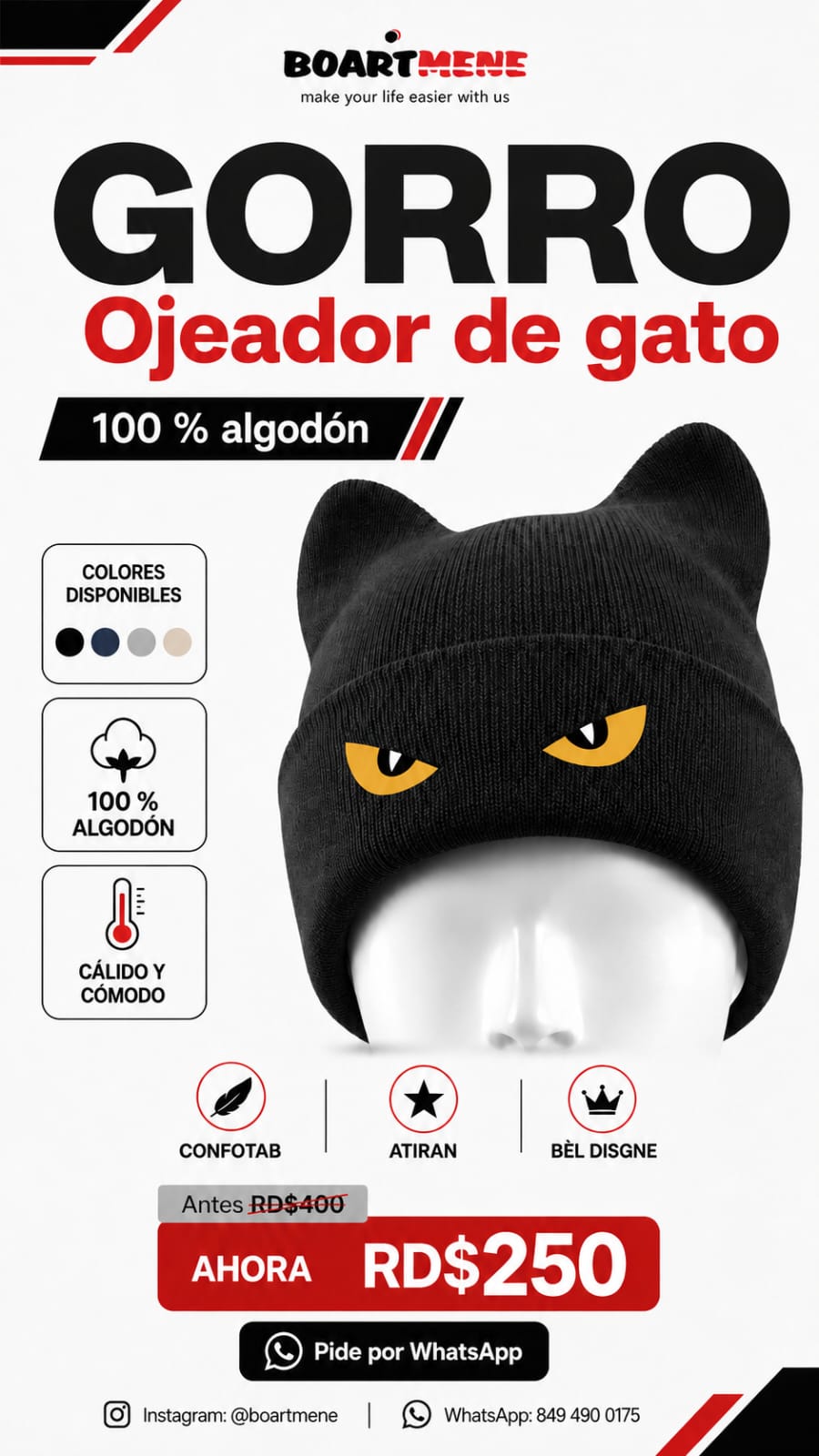 GORRO Ojeador de gato
