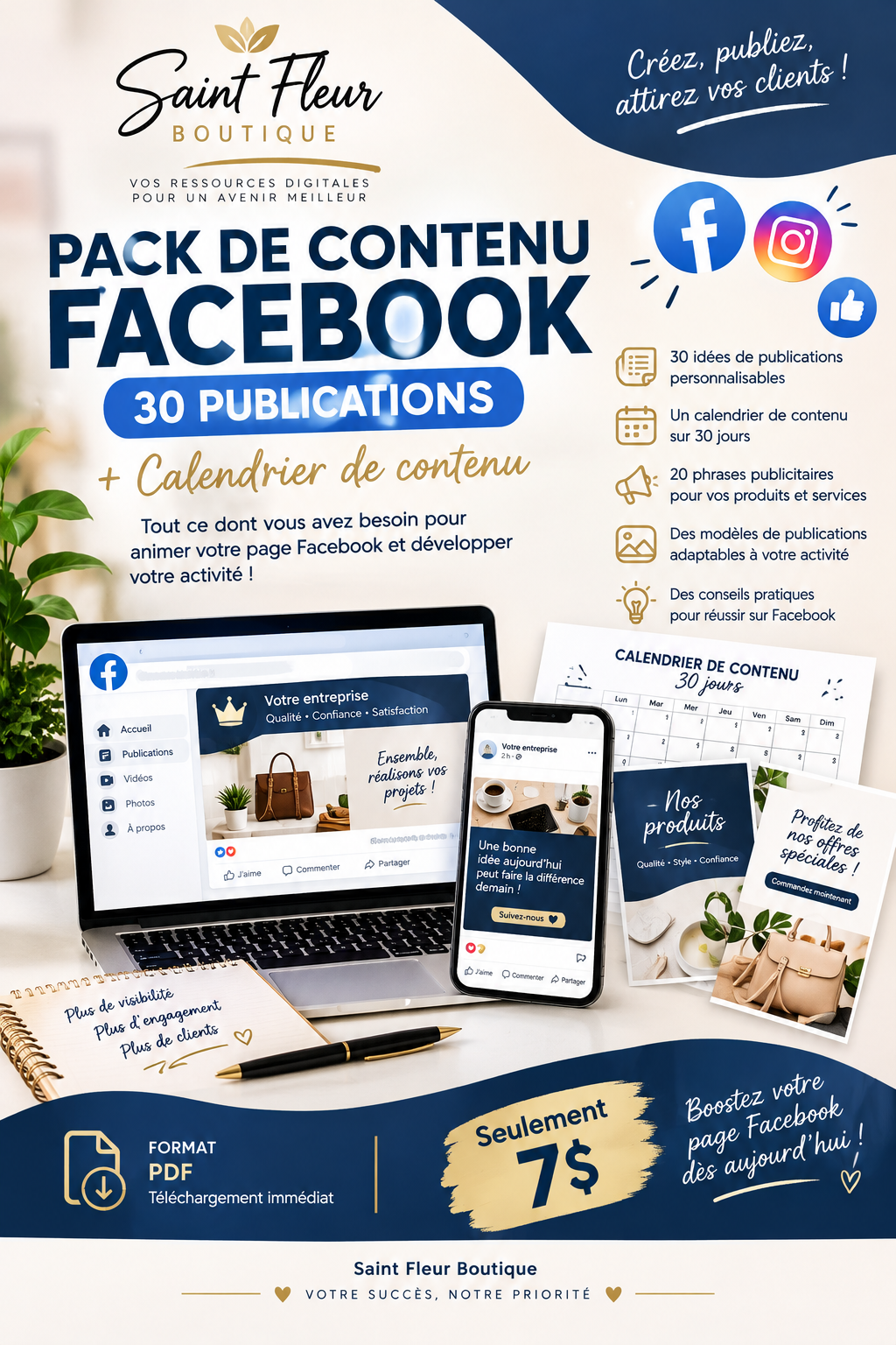 Pack de contenu Facebook